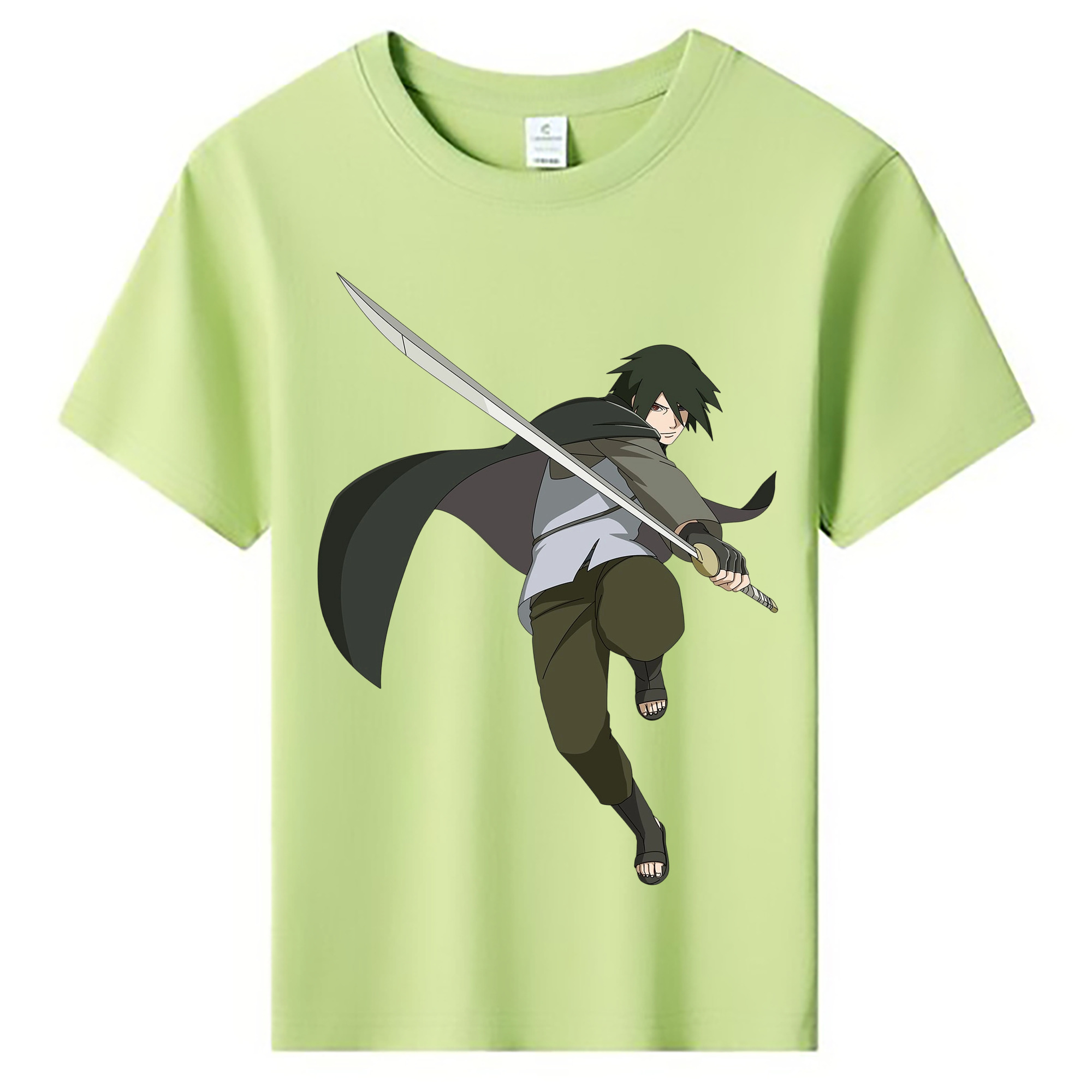 （画像用） NARUTO -ナルト- うちは サスケ Uchiha Sasuke 綿100％キッズTシャツ（フロントプリント）